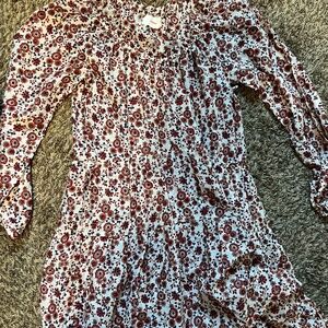 Xirena womens off the shoulder long sleeve floral print dress size XS